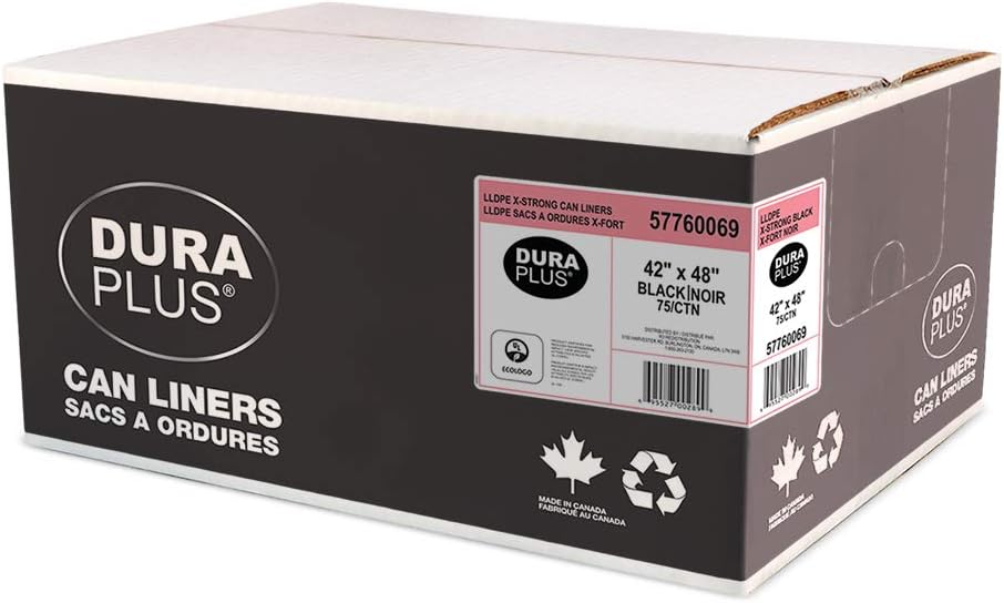 (Free Express Shipping) Elite Garbage Bags 100% Recycled, Ecologic 42x48 X-Strong. 75ctn /(Livraison Express GRATUITE) Sac Poubelle Elite 100% Recycler, Ecologique 42x48 X-Fort 75sac
