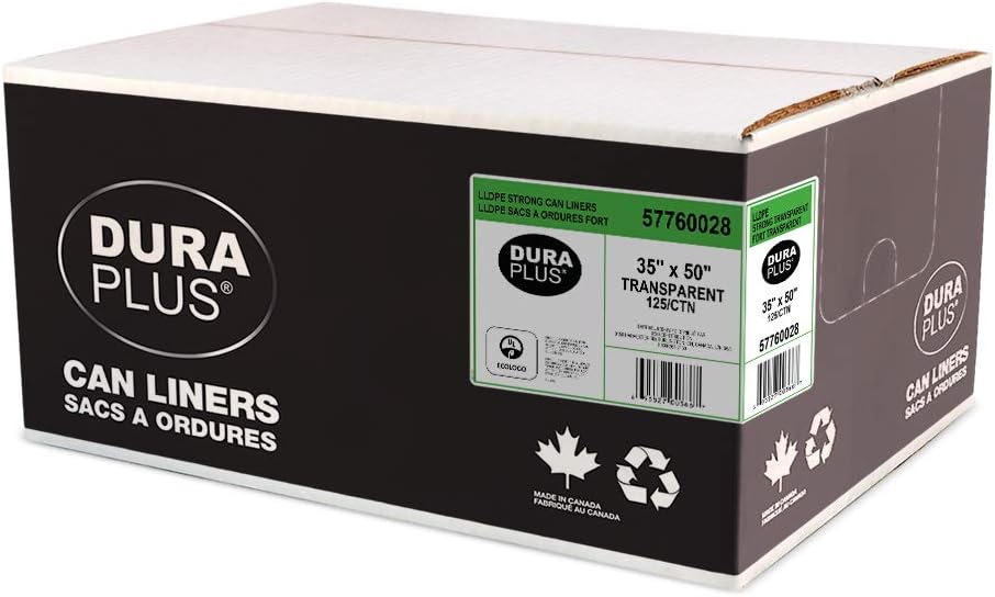 (Free Express Shipping) Elite Garbage Bags 100% Recycled, Ecologic 35X50 Strong. 125ctn / (Livraison Express GRATUITE) Sac Poubelle Elite 100% Recyclé, Ecologique 35X50 Fort Clair 125sacs