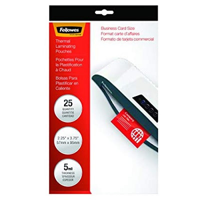 Laminating Pouch-Business Card Glossy 5Mil 25/Pack