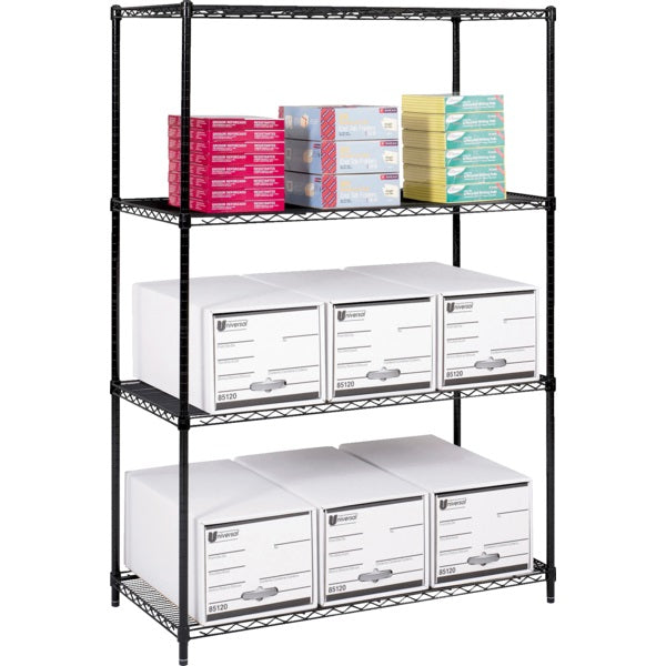 Shelving Starter Unit-24X48 Wire Black