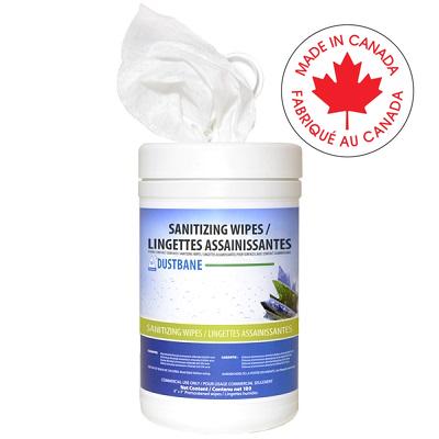 Sanitizing Wipes-Dustbane, Food Contact Surface Wipe 100/Tub