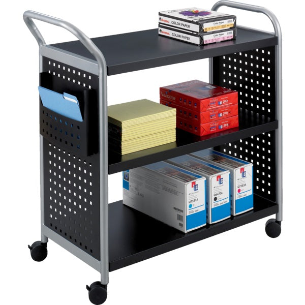 Cart-Safco Utility, 3 Shelf, Black