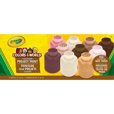 Paint-Crayola Washable, Colours Of The World 59Ml 10/Box