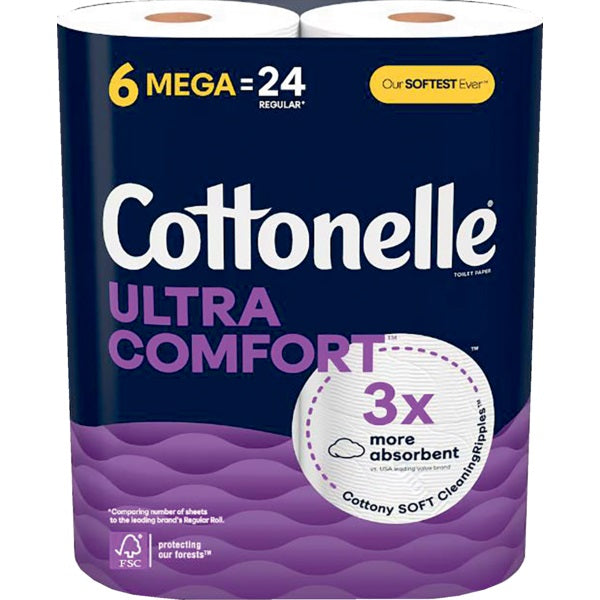 Toilet Paper-Cottonelle Ultra Comfort 2-Ply 6/Pk, 6Pks/Ct