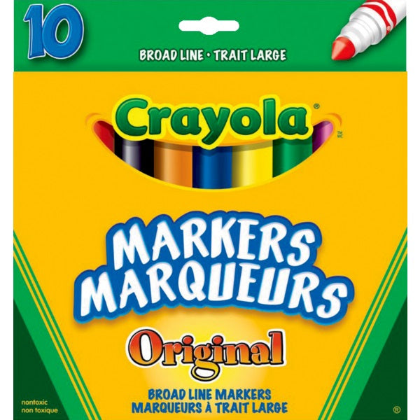 Marker-Crayola, Broad Line 10 Original Colours