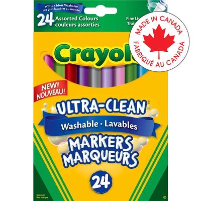 Marker-Crayola Washable, Fine Line, 24 Colours