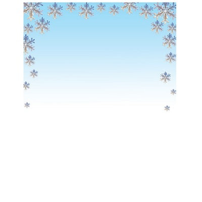 Letterhead-Holiday, Falling Snowflakes 25/Pack