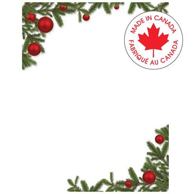 Letterhead-Holiday, Fir Branches 25/Pack