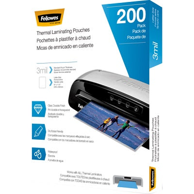 Laminating Pouch-Letter, 3Mil 200/Pack