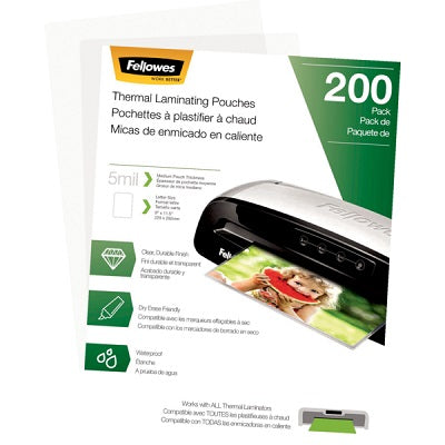 Laminating Pouch-Letter, 5Mil 200/Pack