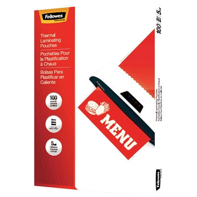 Laminating Pouch-Menu Size 5Mil 100/Pk
