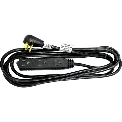 Power Cord-Heavy Duty 9.8'  3-Outlet, Black