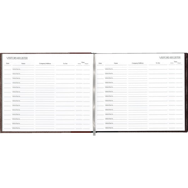 Visitors Register Book- 8-1/2" X 9-7/8", Hardcover, Black