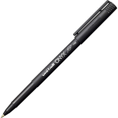 Pen-Roller, Uni Onyx, Fine Black 12/Bx