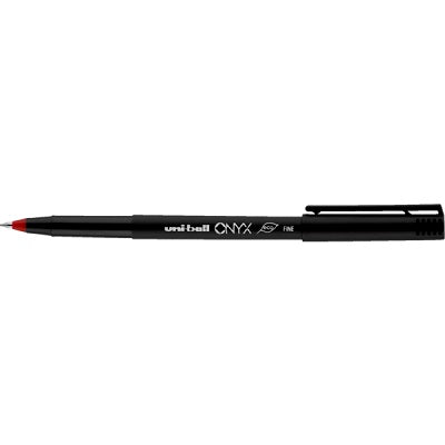 Pen-Roller, Uni Onyx, Fine Red 12/Bx