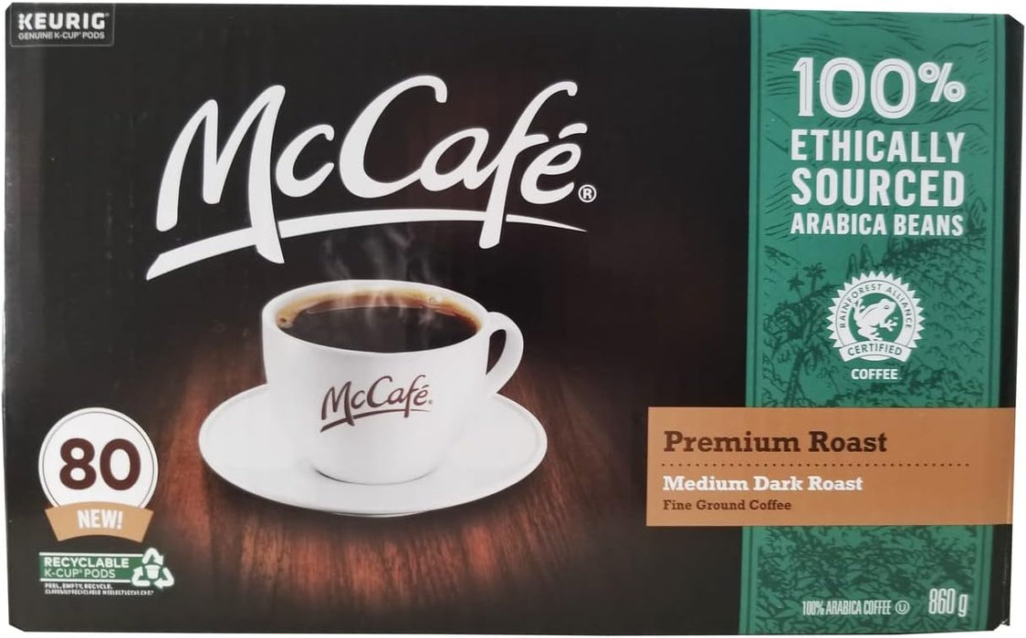 McCafe McCafé Premium Roast Coffee K-Cup Pods, 80 count, 630.0 grams, 860.0 gram, Pack of 1