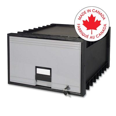 File Drawer-Plastic, Legal, Black/Grey
