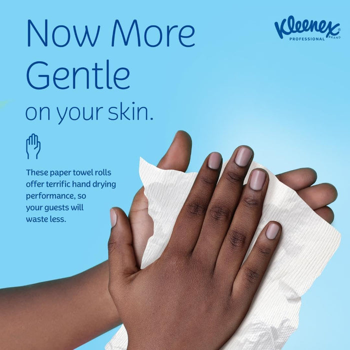 Kleenex® Universal Hard Roll Paper Towels (50606), 1.75" Core, with Premium Absorbency Pockets™, White, (600'/Roll, 6 Rolls/Case, 3,600'/Case)