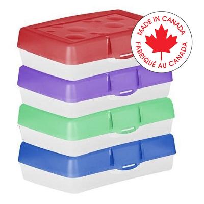 Pencil Box-Small, Colour Lid/Clear Bottom, Assorted