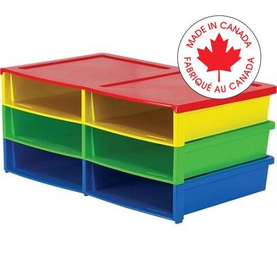 Literature Organizer-Quick Stack, 6 Compartment, Assorted