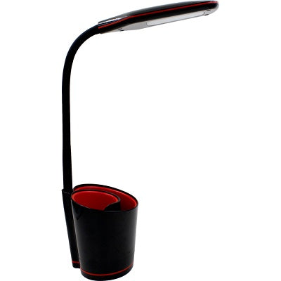 Lamp-Desk, Led With Swirl Organizer, Black Mp-329