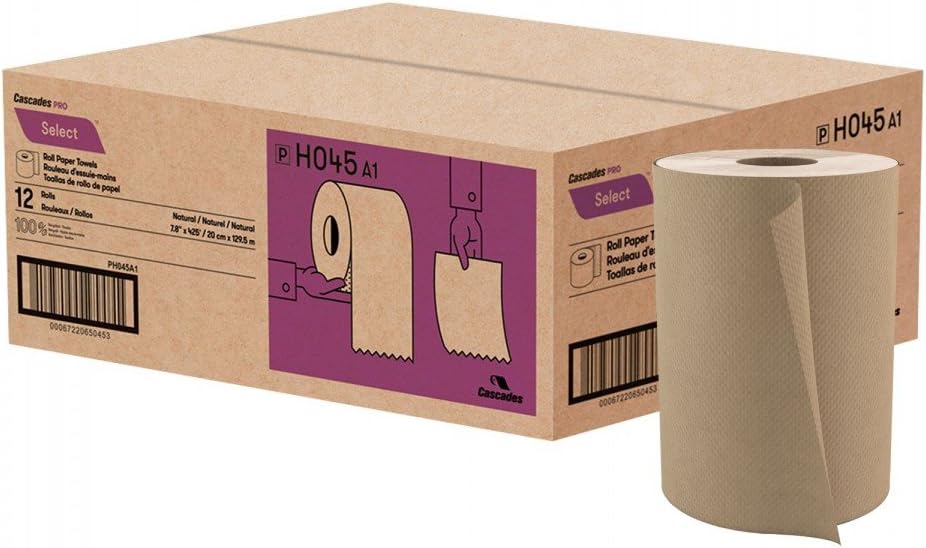 Cascades Paper Hand Towel - 425' - Box of 12 Rolls (H045)