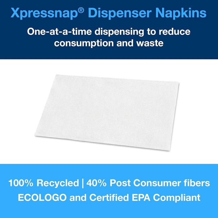 Tork Dx900 Xpressnap Interfold Dispenser Napkins, 1-ply, Bag-pack, 13x8 1/2, White (case Of 6, 000),