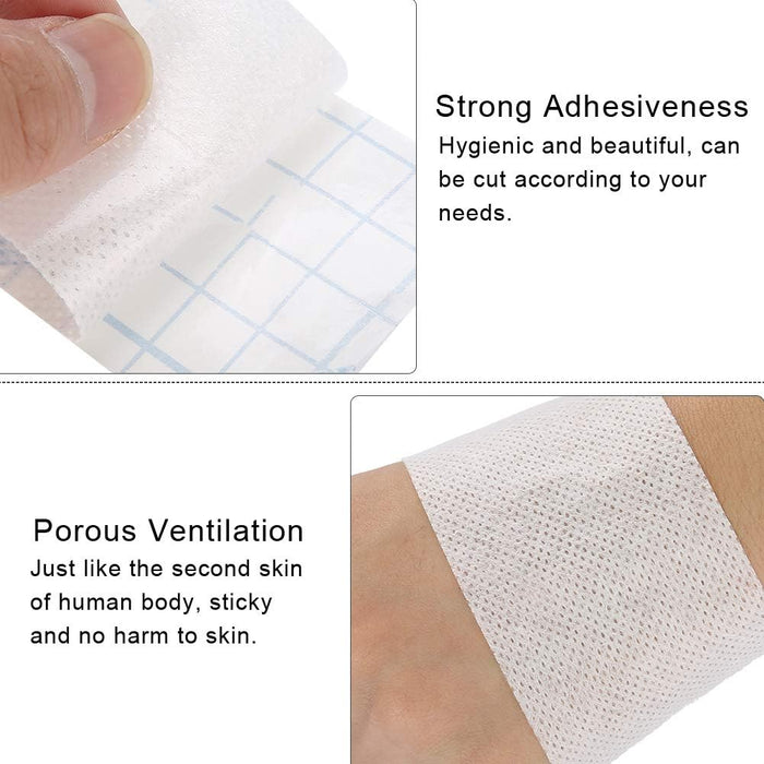 Hypafix Tape, Breathable Tape Non Woven Adhesive Wound Dressing Medicals Fixation Bandage for Wound Care (10cm*10m)