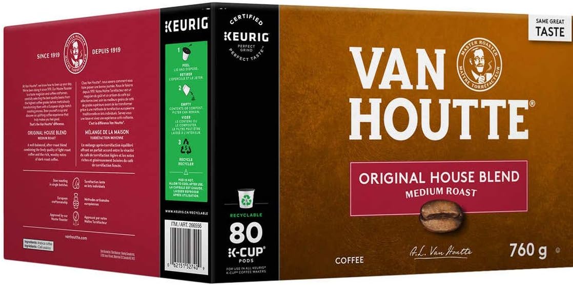 Van Houtte Original House Blend Coffee, 80 k cups, 760 g