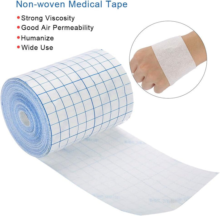 Hypafix Tape, Breathable Tape Non Woven Adhesive Wound Dressing Medicals Fixation Bandage for Wound Care (10cm*10m)
