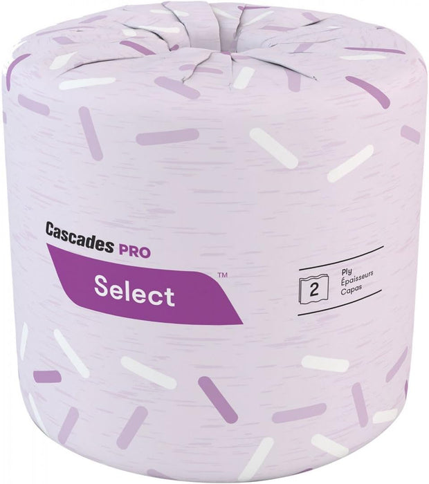 Cascades PRO Select® Standard Toilet Paper - White 2-Ply 48x420 Sheets (B021)