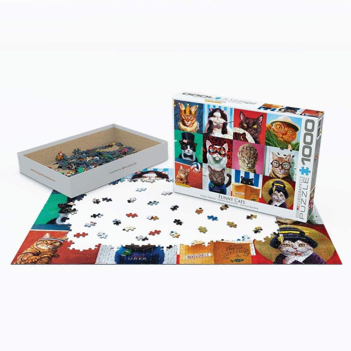 Eurographics 6000-5522 Funny Cats by Lucia Heffernan 1000-Piece Puzzle