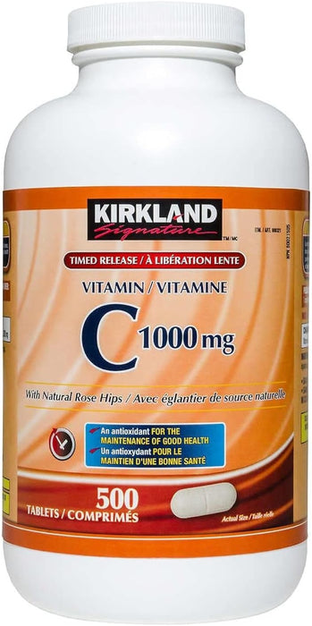 Kirkland Signature Vitamin C 1000mg (500 Tablets), 500 Count
