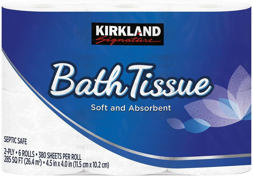 Kirkland Signature Bath Tissue, 2-Ply, 380 Sheets, 30 Rolls