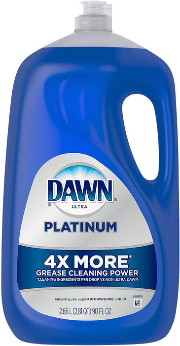 Dawn Platinum Dishwashing Liquid Dish Soap, Refreshing Rain (90 Ounce)