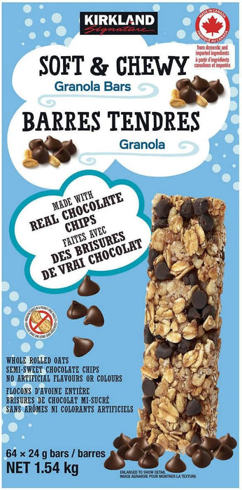 Kirkland Signature Soft & Chewy Granola Bars, 64 x 24 g