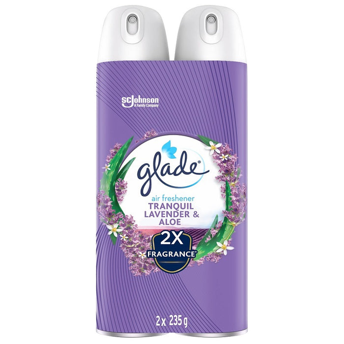 Air Freshener-Glade Aerosol, Lavender&Aloe 235G. 2/Pack