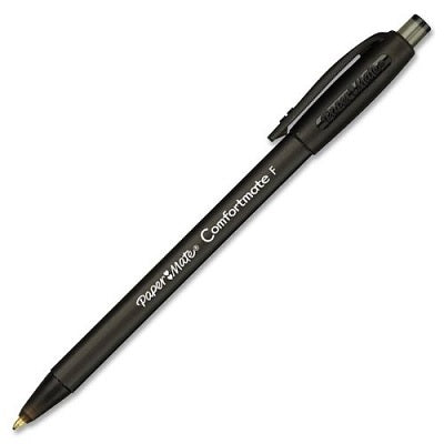 Pen-Retractable, Comfortmate Ballpoint, Fine Black 12/Bx