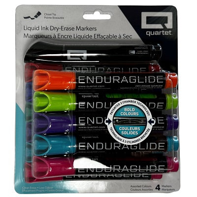 Marker-Dry Erase, Enduraglide, Low-Odour, Chisel  Assorted