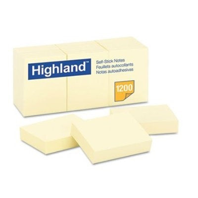 Notes-Highland, 1.5X2 Plain Yellow