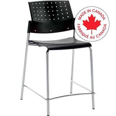 Stool-Sonic Counter Height Armless Black
