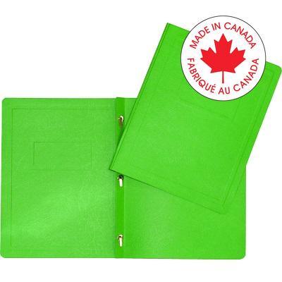 Report Cover-With 3 Prong Fasteners Green