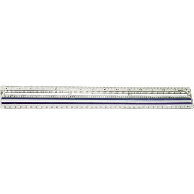 Ruler-15"/38Cm  Magnifying, 1/16" Clear/Blue