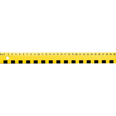 Ruler-30Cm, Finger Grip, Centimetre Blocks Yellow