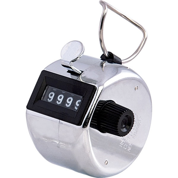 Tally Counter Chrome 4-Digit Capacity