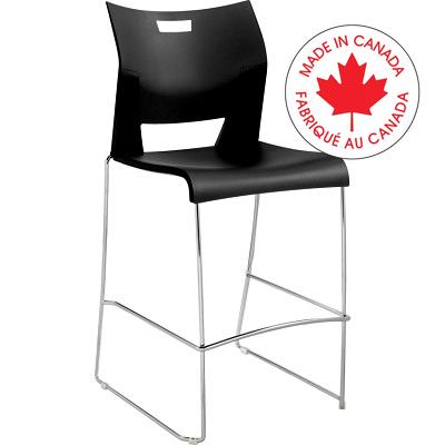 Stool-Duet Bar Height, Armless, Black