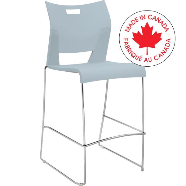 Stool-Duet Bar Height, Armless, Frost