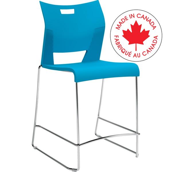 Stool-Duet Counter Height, Armless, Buzz Blue