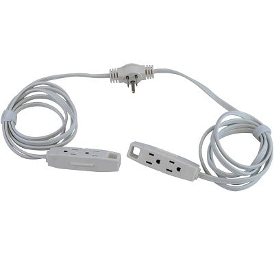 Power Strip-Mid-Split 12' 6 Outlets 16/3 Spt, White