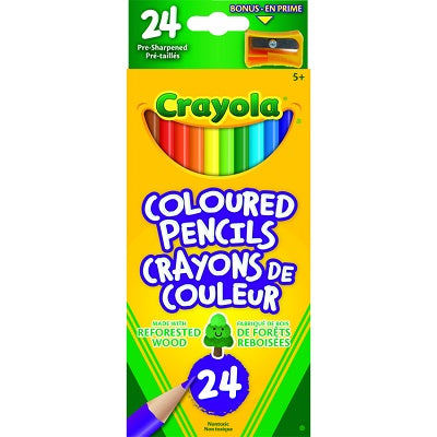 Pencils-Coloured, Crayola 24 Colours, Pre-Sharpened